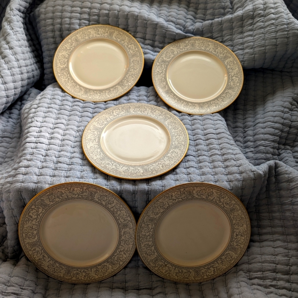 Franciscan Wear  Gold and Cream Salad Plates.